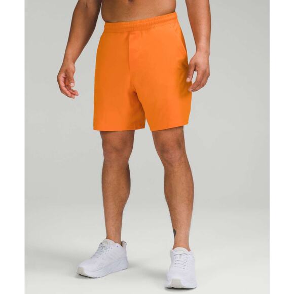 Lululemon Pace Breaker Lined Athletic Short 7" Sunburst Orange Size Large - Picture 1 of 10